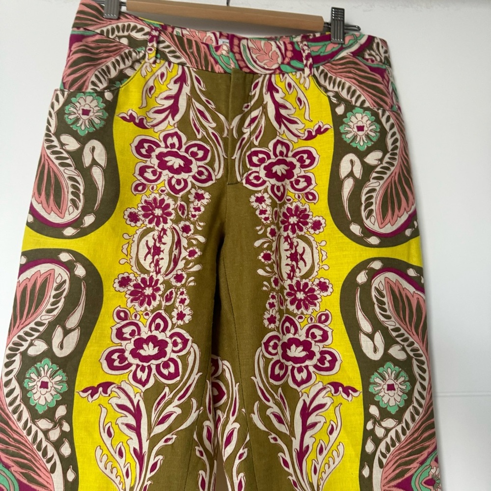 Zara Cropped Flared Linen pants - Picture 7 of 8